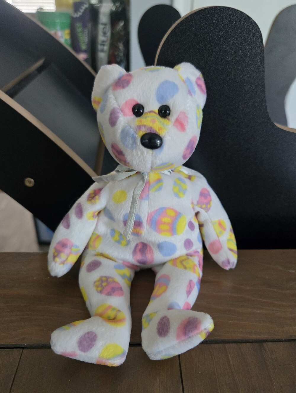 Vintage Ty Beanie Babies Plush Polka Dot Easter Egg Teddy Bear